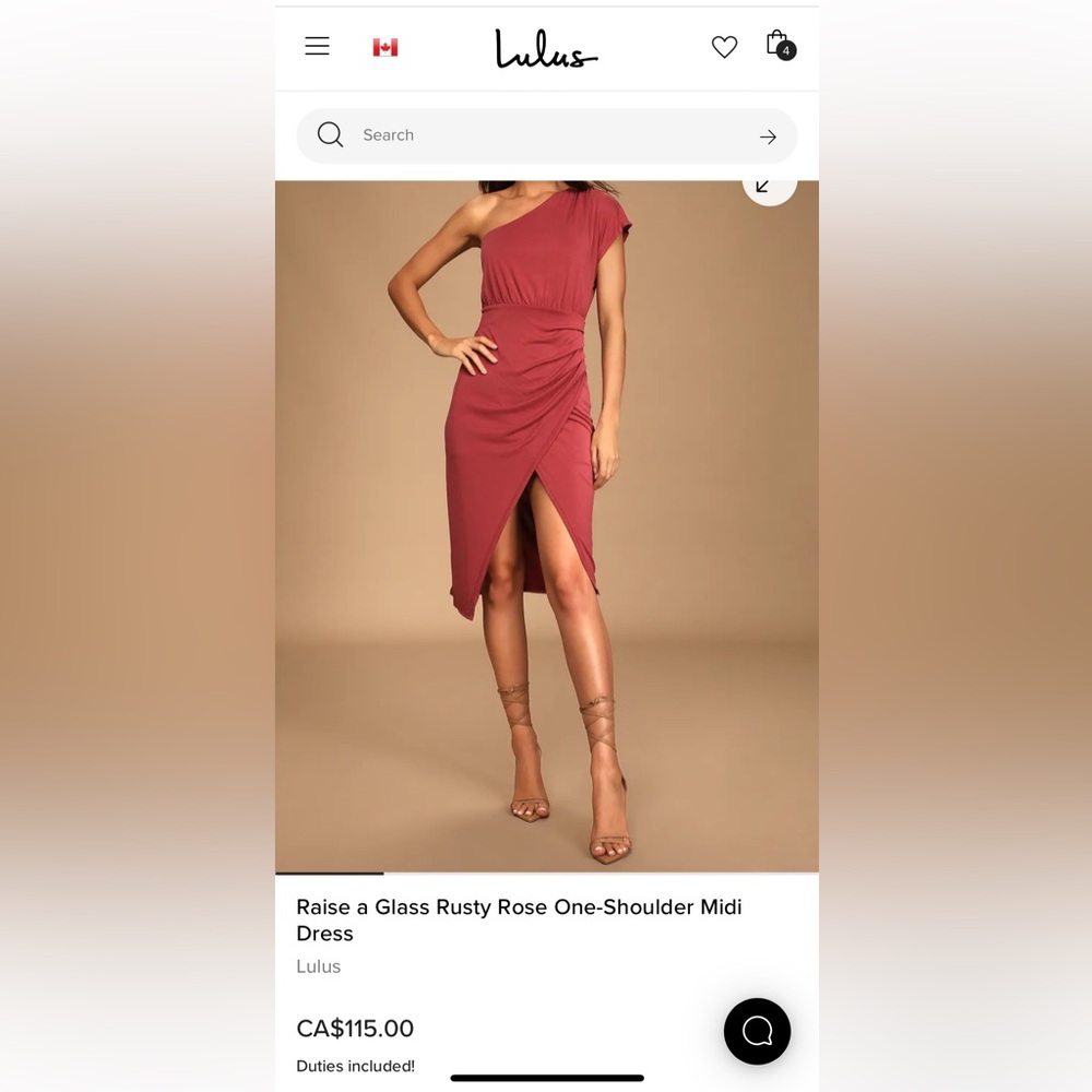 Brand New With Tags Rusty Rose One-Shoulder Burgundy Dress
XS size